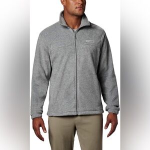 NWT Men’s size small Columbia Mount Grant Fleece full zip light grey